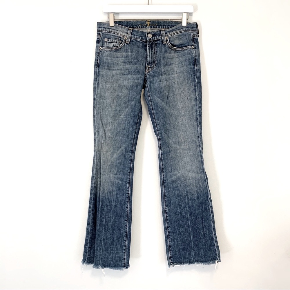 7FAM 7 for all Mankind Bootcut raw hem jeans
